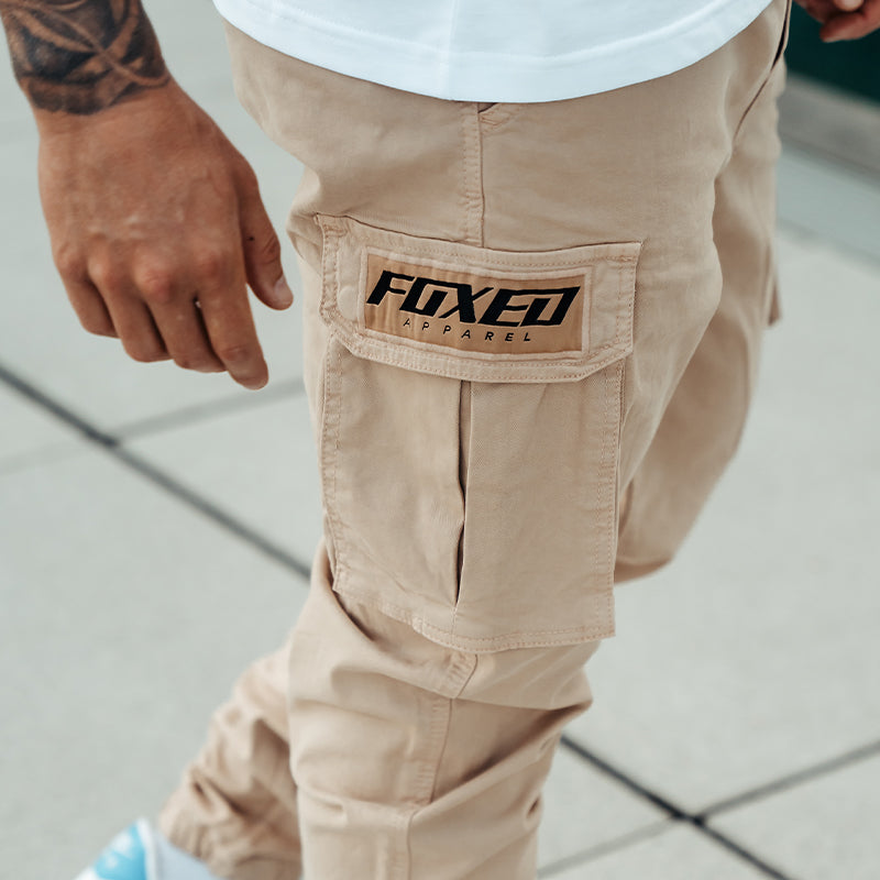 FOXED® CARGO PREMIUM PANTS UNISEX BEIGE