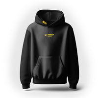 FOXED® CREW UNISEX HOODIE BLACK/YELLOW