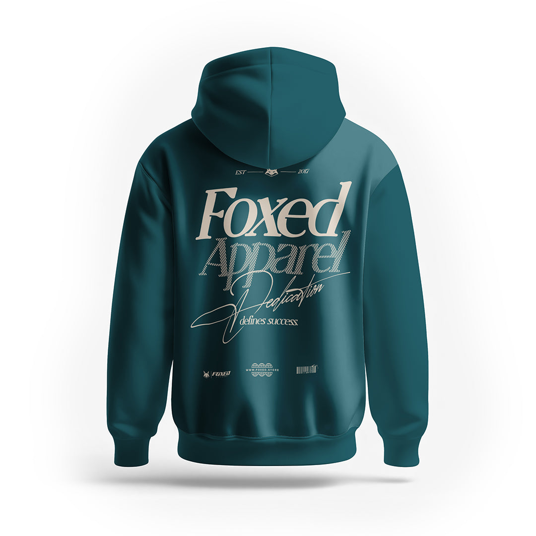 FOXED® DEDICATION PREMIUM UNISEX HOODIE PETROL
