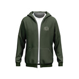 FOXED® INFINITY UNISEX ZIP HOODIE FOREST GREEN