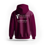 FOXED® "FOCUS" UNISEX HOODIE BURGUNDY