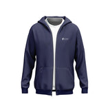 FOXED® "FOCUS" UNISEX HOODIE ZIPPER NAVY