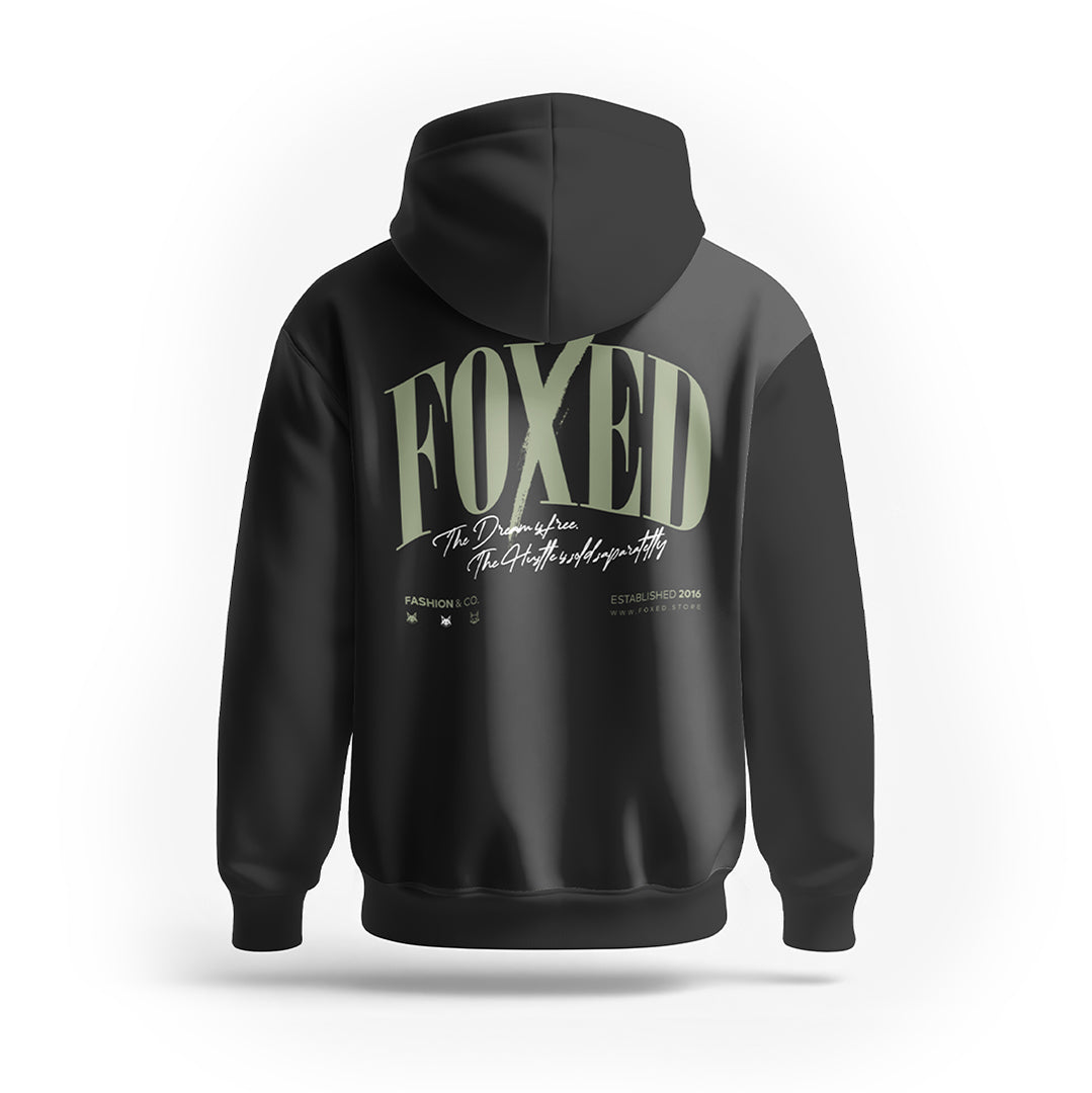 FOXED® "HUSTLE" UNISEX ZIP HOODIE MIDNIGHT OASIS