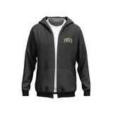FOXED® "HUSTLE" UNISEX ZIP HOODIE MIDNIGHT OASIS
