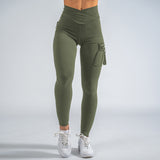 FOXED® CARGO 3-POCKET SIGNATURE LEGGINGS DENIM GREEN