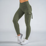 FOXED® CARGO 3-POCKET SIGNATURE LEGGINGS DENIM GREEN