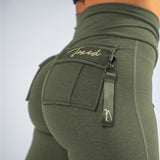 FOXED® CARGO 3-POCKET SIGNATURE LEGGINGS DENIM GREEN