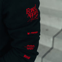 FOXED® DEDICATION PREMIUM UNISEX HOODIE BLACK/RED