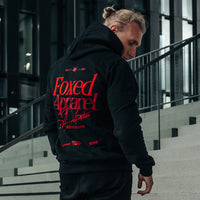 FOXED® DEDICATION PREMIUM UNISEX HOODIE BLACK/RED
