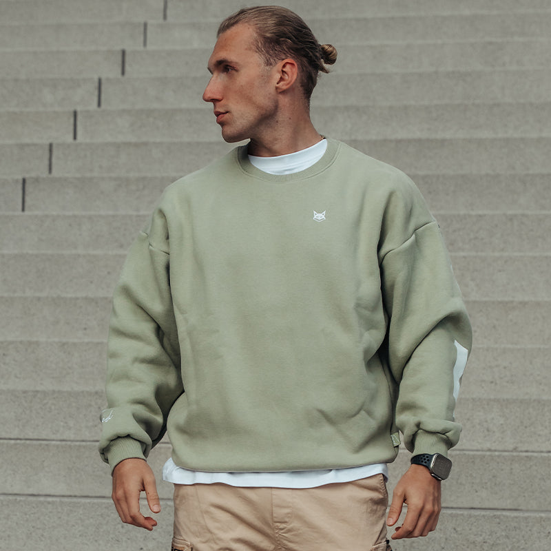 FOXED® STATEMENT OVERSIZE SWEATER MATCHA LATTE MEN