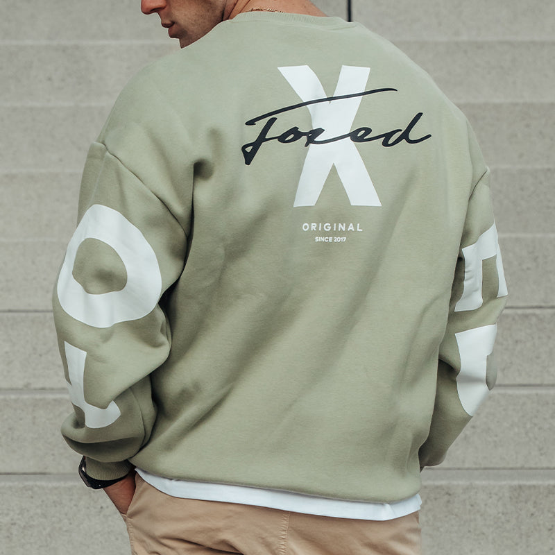 FOXED® STATEMENT OVERSIZE SWEATER MATCHA LATTE MEN
