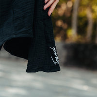 FOXED® MUSSELIN BLUSE BLACK ONESIZE