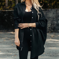 FOXED® MUSSELIN BLUSE BLACK ONESIZE