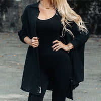 FOXED® MUSSELIN BLUSE BLACK ONESIZE