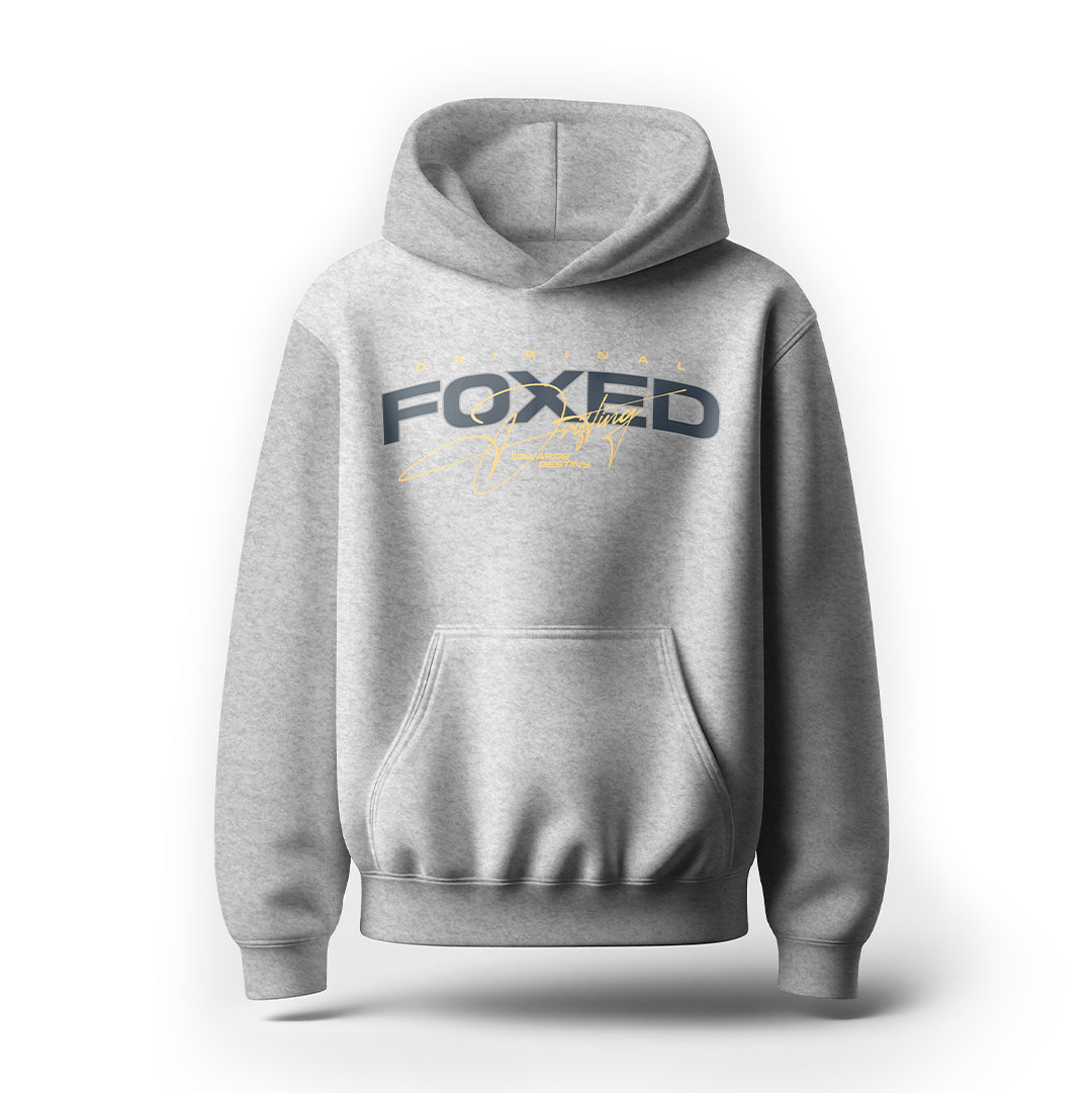 FOXED® VARSITY UNISEX HOODIE HEATHER GREY