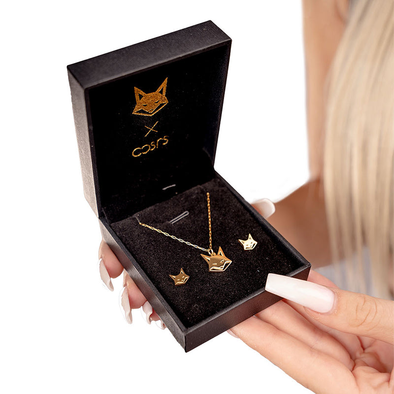 FOXED® "FOXDEVIL" EDELSTAHL SCHMUCK SET GOLD