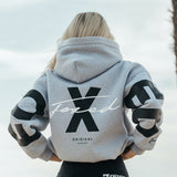 FOXED® STATEMENT HOODIE GREY MELANGE/BLACK