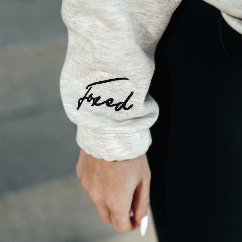 FOXED® STATEMENT HOODIE GREY MELANGE/BLACK