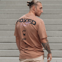 FOXED® VARSITY OVERSIZE SHIRT MOCHA MOUSSE