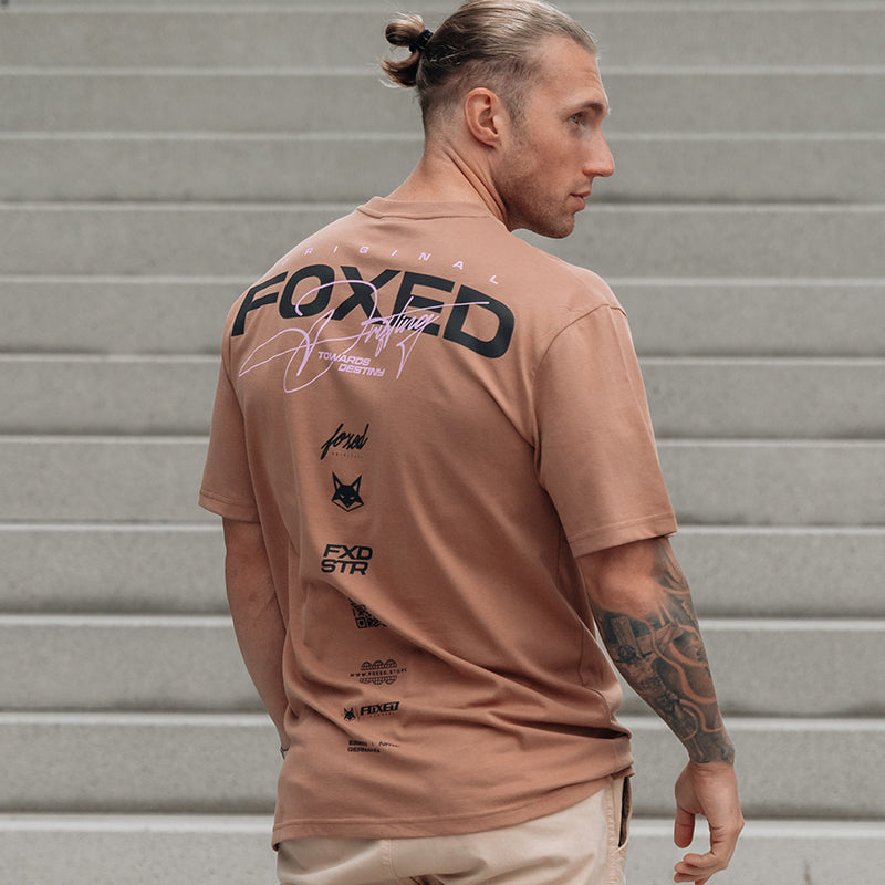 FOXED® VARSITY OVERSIZE SHIRT MOCHA MOUSSE