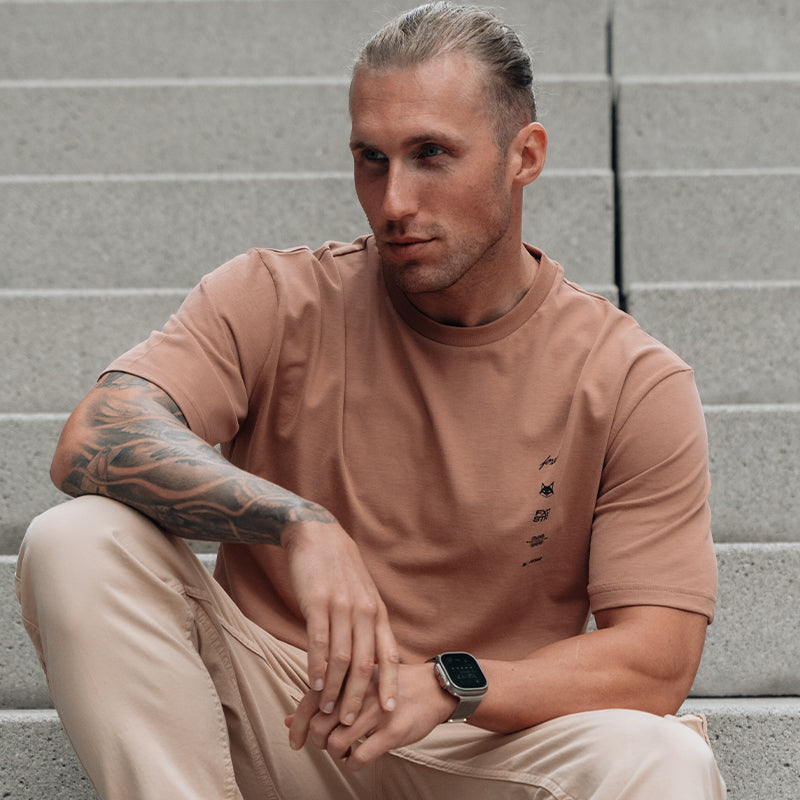 FOXED® VARSITY OVERSIZE SHIRT MOCHA MOUSSE