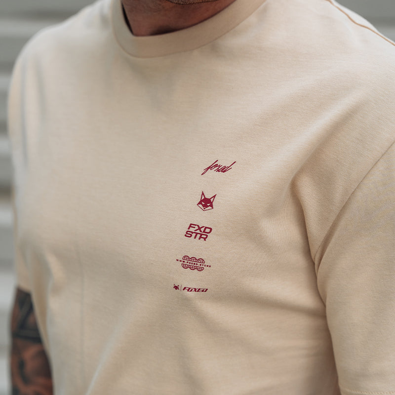 FOXED® VARSITY OVERSIZE SHIRT OATMEAL