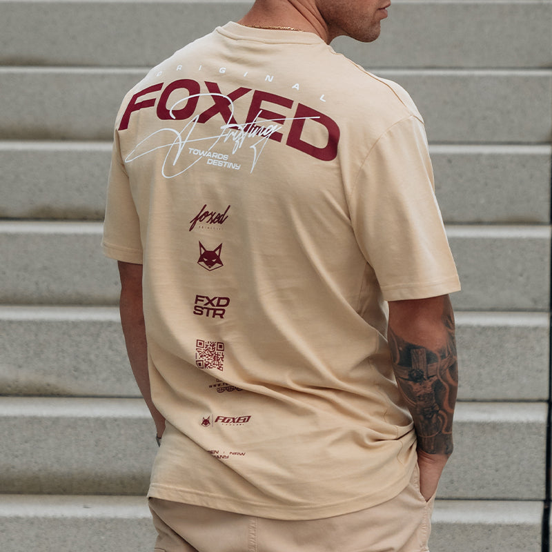 FOXED® VARSITY OVERSIZE SHIRT OATMEAL