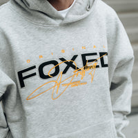 FOXED® VARSITY UNISEX HOODIE HEATHER GREY