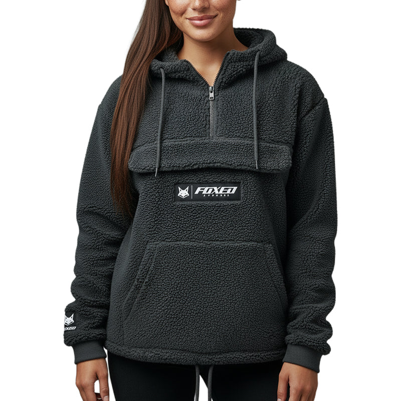 FOXED® HOODED TEDDY JACKET ANTHRAZIT (EXTRA HEAVY)