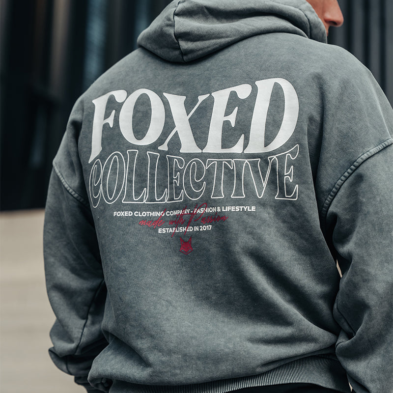 FOXED® COLLECTIVE UNISEX HOODIE STONEWASH MEN