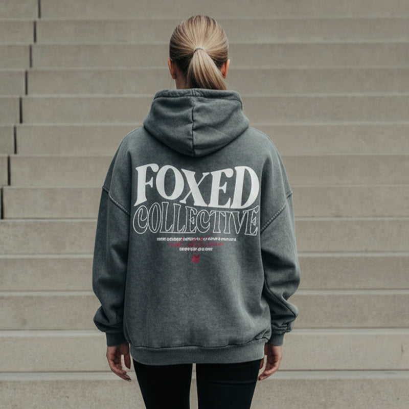 FOXED® COLLECTIVE UNISEX HOODIE STONEWASH WMN