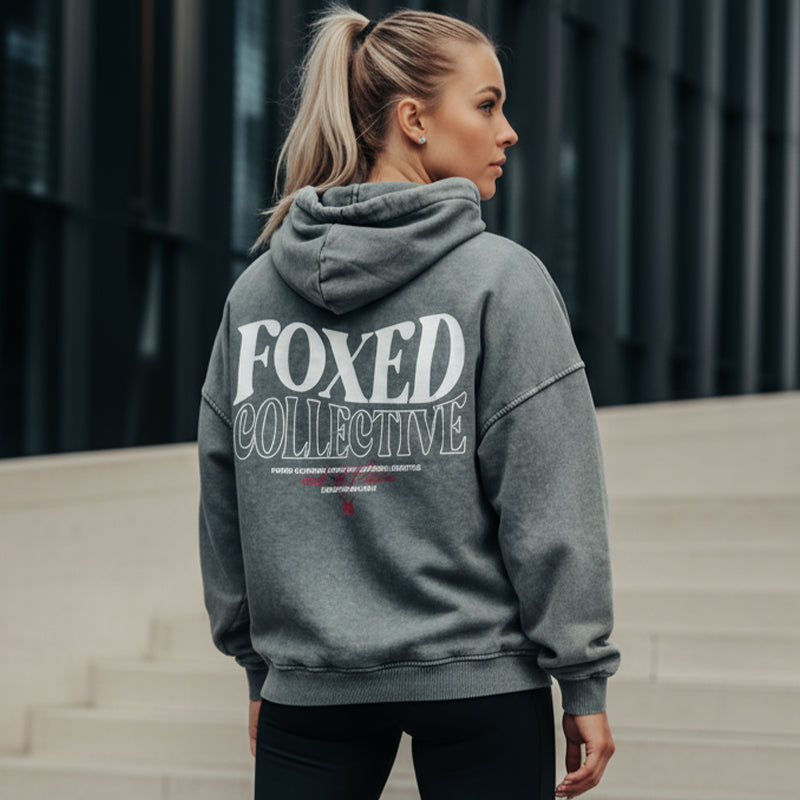 FOXED® COLLECTIVE UNISEX HOODIE STONEWASH WMN
