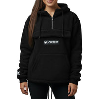 FOXED® HOODED TEDDY SHERPA JACKET BLACK (EXTRA HEAVY)