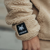 FOXED® HOODED TEDDY SHERPA JACKET CREME (EXTRA HEAVY)