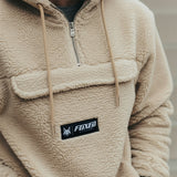 FOXED® HOODED TEDDY SHERPA JACKET CREME (EXTRA HEAVY)