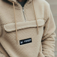 FOXED® HOODED TEDDY SHERPA JACKET CREME (EXTRA HEAVY)