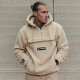 FOXED® HOODED TEDDY SHERPA JACKET CREME (EXTRA HEAVY)
