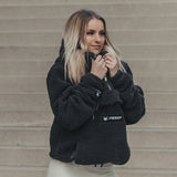 FOXED® HOODED TEDDY SHERPA JACKET GREY (EXTRA HEAVY) WMN