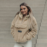 FOXED® HOODED TEDDY SHERPA JACKET CREME (EXTRA HEAVY) WMN