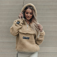 FOXED® HOODED TEDDY SHERPA JACKET CREME (EXTRA HEAVY) WMN