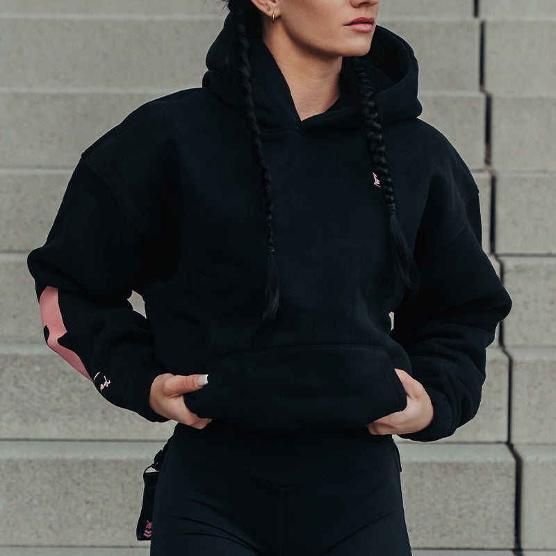 FOXED® STATEMENT HOODIE BLACK/PINK