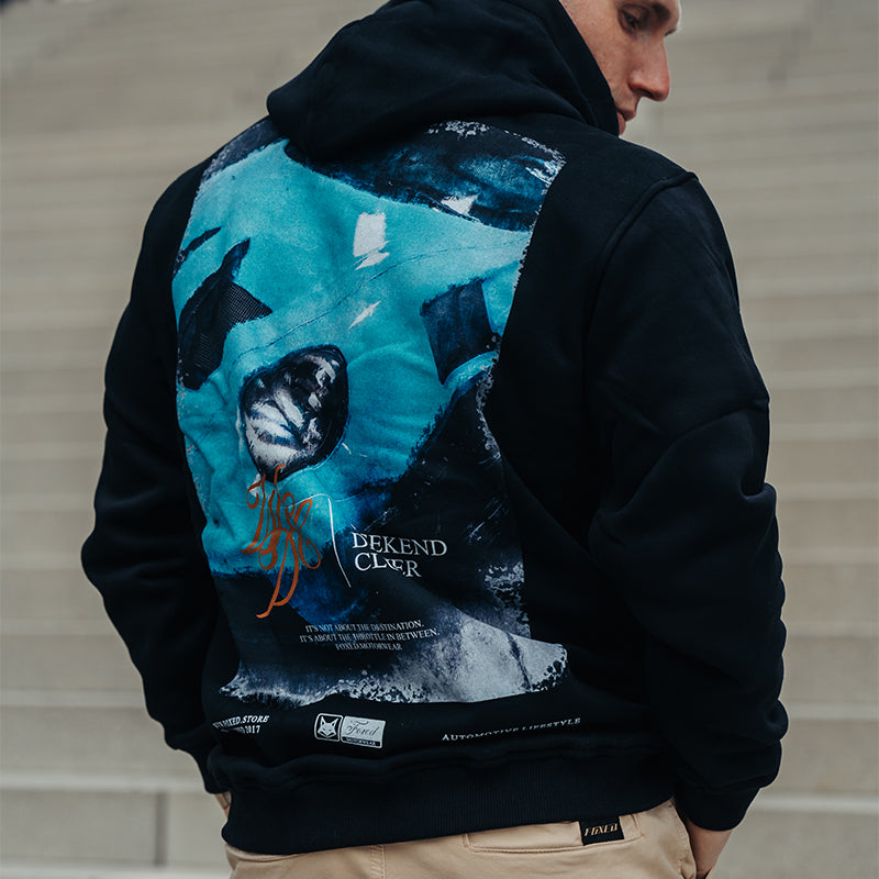 FOXED® AUTOMOTIVE WEEKEND DRIVERS CLUB UNISEX HOODIE BLUE