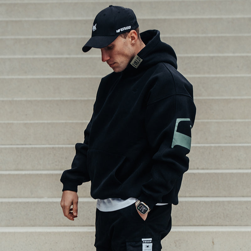 FOXED® URBAN UNISEX HOODIE BLACK