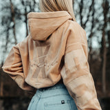 FOXED® STUDIOSTATE FLEECE CROPPED JACKET BEIGE