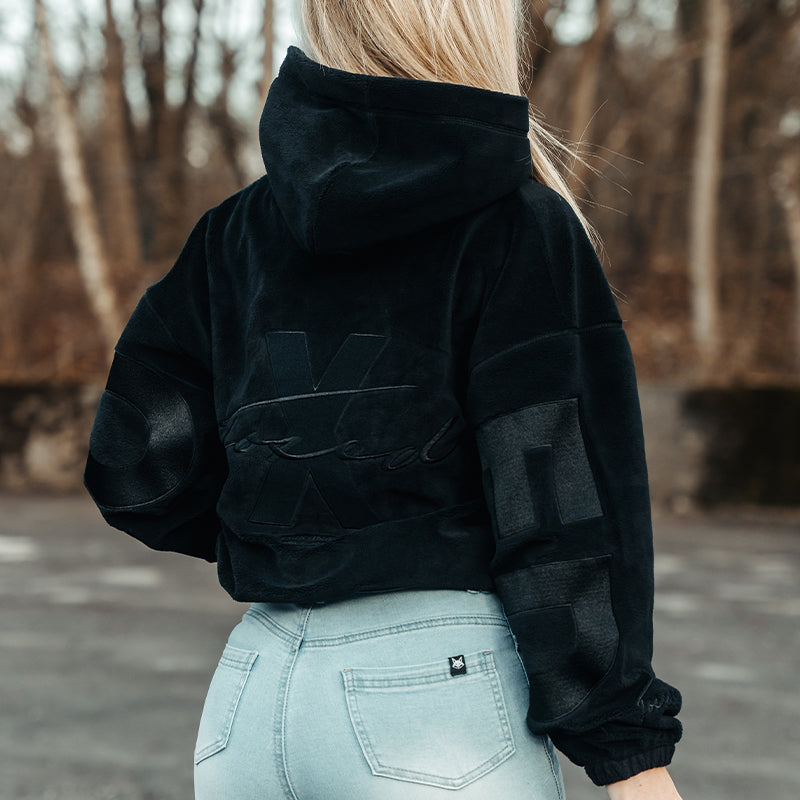 FOXED® STATEMENT FLEECE HOODIE SCHWARZ