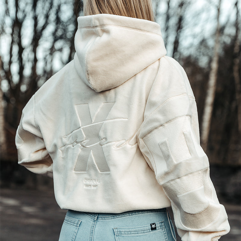 FOXED® STATEMENT FLEECE HOODIE OFFWHITE