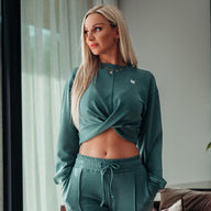 FOXED® "MIA" TWISTED SWEATER LUXE GREEN