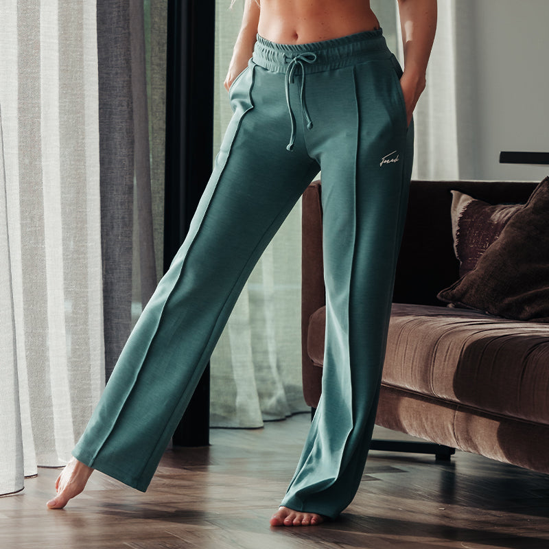 FOXED® "MIA" WIDE LEG CASUAL PANT LUXE GREEN