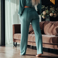 FOXED® "MIA" WIDE LEG CASUAL PANT LUXE GREEN