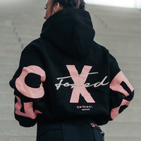 FOXED® STATEMENT HOODIE BLACK/PINK